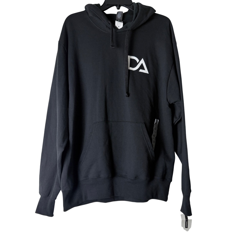 Optima‎ DJ Graphic Hoodie Mens Large Black Pullover Streetwear 38103 NWT